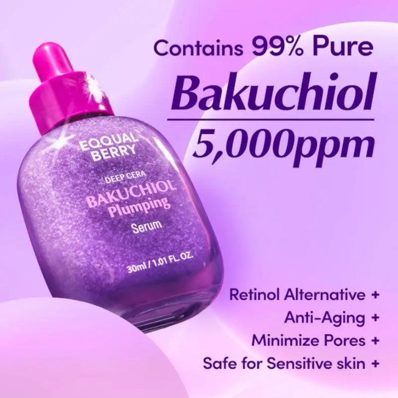 Bakuchiol Plumping Serum 30Ml Anti-Wrinkle and Brightening for Oily Skin Featuring Ceramides Niacinamide Centella