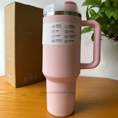 2025 30Oz 40Oz Tumbler Cup with Handle Stainless Steel Vacuum Flasks Insulated Car Mug Thermal Iced Travel Cup